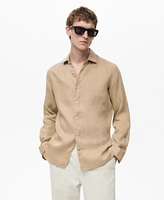 Mango Men's Linen Slim-Fit Shirt