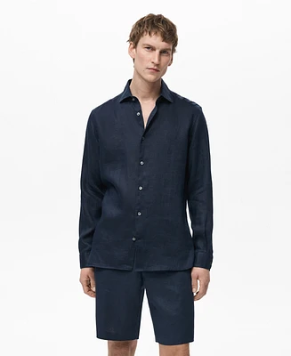 Mango Men's Linen Slim-Fit Shirt