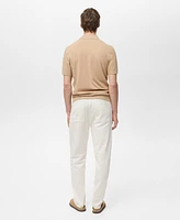 Mango Men's Structured Knitted Slim-Fit Polo Shirt