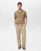 Mango Men's Cotton Knit Shirt