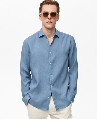 Mango Men's Regular-Fit Linen Shirt