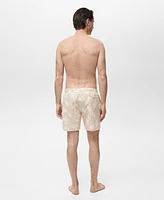 Mango Men's Floral Print Swim Trunks