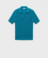 Mango Men's Cultivated Pearl-Knit Polo Shirt