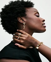 Pandora Pave Link Hoop Earrings