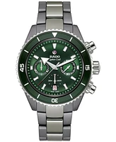 Rado Men's Swiss Automatic Chronograph Silver-Tone High-Tech Ceramic & Titanium Bracelet Watch 43mm