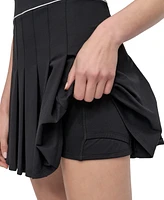 Dkny Sport Women's Contrast-Piping Pleated Sleeveless Dress