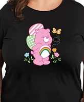 Hybrid Apparel Plus Care Bears Easter Graphic Crew Neck T-Shirt