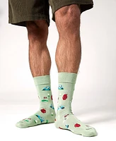 MeMoi Men's T-Shirt Time Rayon Crew Socks