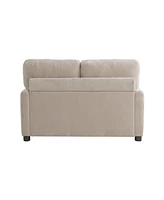 Serta 53.3" Corduroy Danson Convertible Loveseat with Charging Port