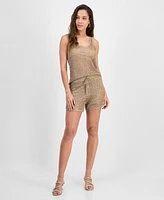 Guess Women's Ava Embellished Open-Stitch Tank Top