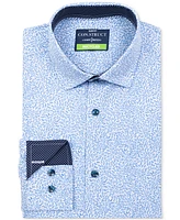 Men's Recycled Slim Fit Floral 4-Way Stretch Performance Dress Shirt