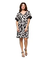 24seven Comfort Apparel Women's Short Sleeve Knee Length T-Shirt Dress