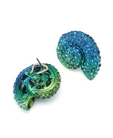 Betsey Johnson Mermaid Jewels Shell Button Earrings
