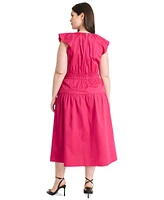 Maggy London Plus Cinched-Waist Midi Dress