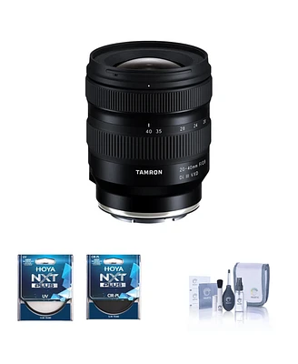 Tamron 20-40mm f/2.8 Di Iii Vxd Lens for Sony E Bundle with Hoya Nxt Plus 67mm Multi-Coated Circular Polarizer Lens and Uv Filters, Cleaning Kit