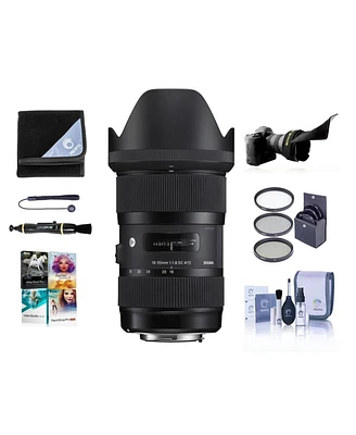 Sigma 18-35mm f/1.8 Dc Hsm Art Lens for Nikon F, Bundle with ProOptic 72mm Filter Kit, Flex Lens Shade, Cleaning Kit, Cap Tether, Lens Wrap, LensPen L