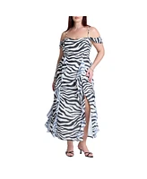 Eloquii Plus Printed Zebra Dress