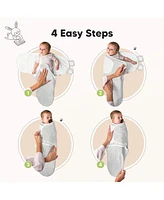 KeaBabies 3-Pack Organic Baby Swaddle Sleep Sacks with Knot Hats, Newborn Swaddles Wrap 0-3 Months, Ergonomic Wearable Blanket