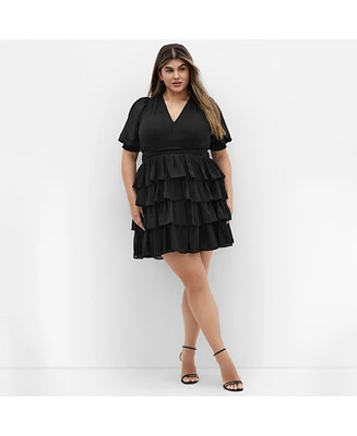 City Chic Plus Kailey Short Sleeve Dress