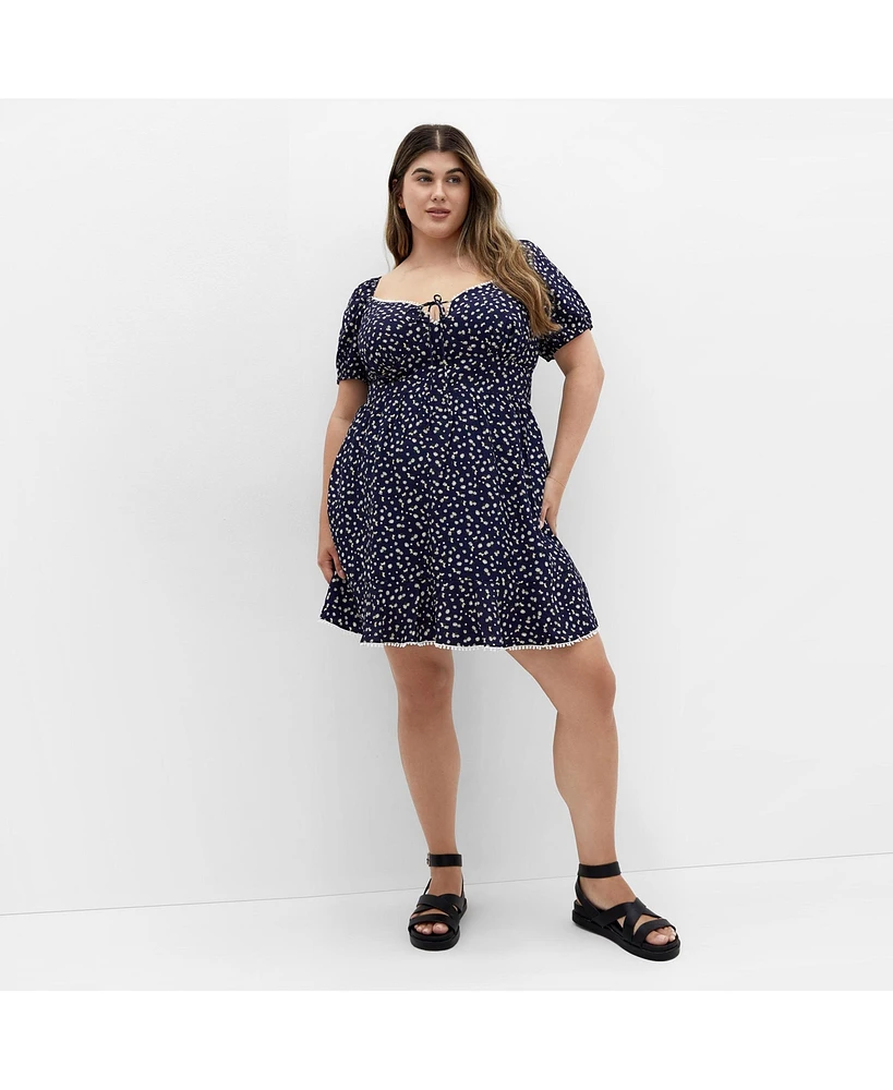 City Chic Plus Sky Kiss Dress
