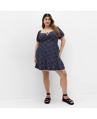 City Chic Plus Sky Kiss Dress