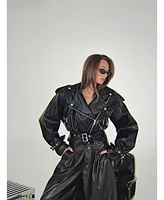 WeWoreWhat Women's Cropped Moto Jacket