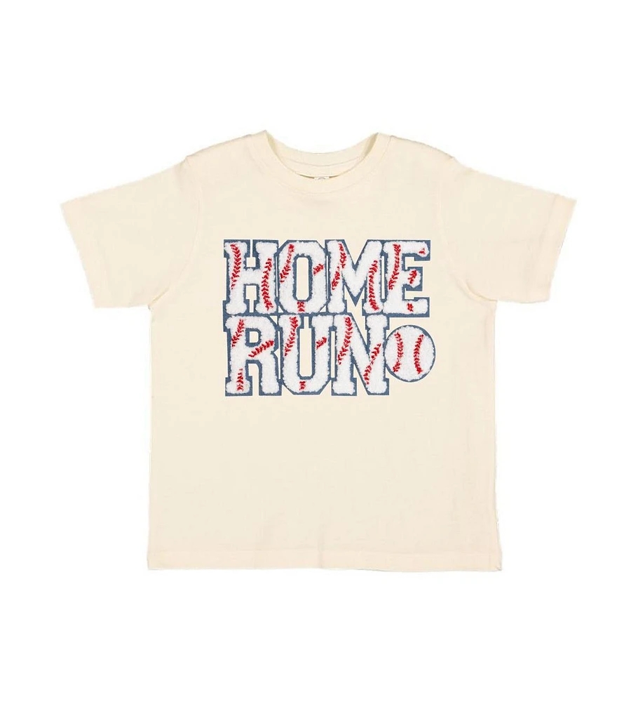 Sweet Wink Toddler Boys Home Run Patch Short Sleeve T-Shirt