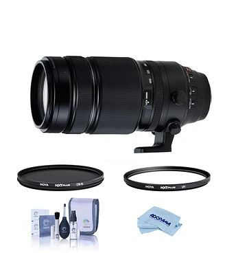 Fujifilm Xf 100-400mm f/4.5-5.6 R Lm Ois Wr Lens, Bundle with Hoya 77mm 10-Layer Hmc Uv Filter, 77mm Hmc Circular Polarizer Filter, Cleaning Kit, Micr