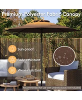 Gymax Outdoor Patio Umbrella Modern Table w/8 Heavy Duty Ribs Sun-proof