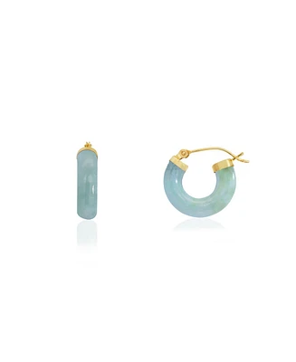 The Lovery Jade Hoop Earrings millimeters