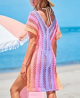 Cupshe Women's Berry Sorbet Ombre Cover-Up Mini Beach Dress