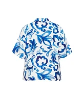 City Chic Plus Tie Print Shirt