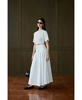 WeWoreWhat Women's Drop Waist Maxi Skirt