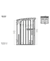 Suncast BMS2500 53 x 31.5 x 45.5" Horizontal Resin Outdoor Storage Shed w/ Floor