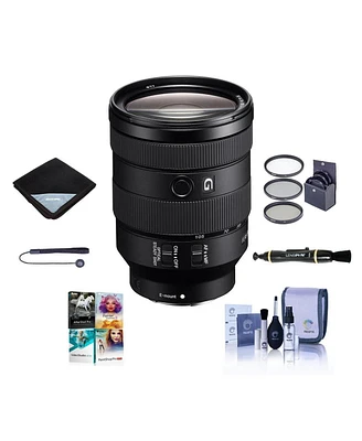 Sony Fe 24-105mm f/4 G Oss E-Mount Lens - Bundle w/77mm Filter Kit, Lens Wrap, Cleaning Kit, , Capleash