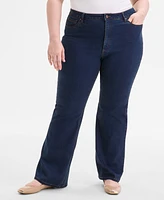 Jones New York Plus Lexington High-Rise Slim Bootcut Jeans