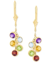 Effy Multi-Gemstone Dangle Drop Earrings (2-5/8 ct. t.w.) in 14k Gold