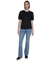 Karl Lagerfeld Paris Women's Logo-Trim Top