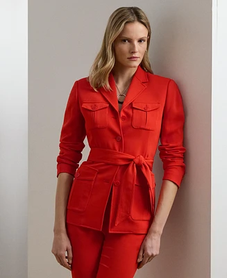 Lauren Ralph Women's Belted Stretch Cady Jacket