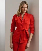 Lauren Ralph Women's Belted Stretch Cady Jacket