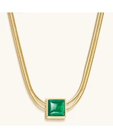 Devote & Achieve Emerald Evil Eye May Birthstone Necklace