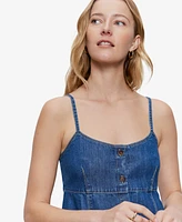 Sanctuary Women's Sweetheart Neck Wilder Denim Dress