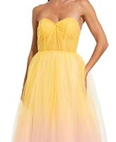 Mac Duggal Women's Strapless Sweetheart Ombre Tulle Ballgown