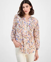 Tommy Hilfiger Women's Floral Pintuck Blouse