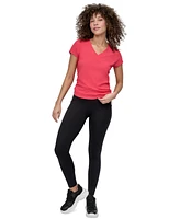 Dkny Sport Women's Crewneck Short-Sleeve Side-Ruched Top