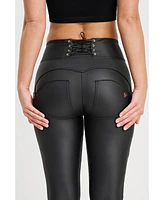 Freddy Women's Wr.up Faux Leather High Waist Pants