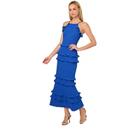 Adrianna by Papell Women's Tiered-Ruffle-Trim Crepe Dress