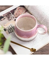 4-Piece Ceramic Coffee Mugs Cup Set - 17oz