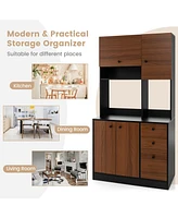 Kitchen Pantry with 3 Storage Cabinets and Deep Drawers – Stylish Functional for Your