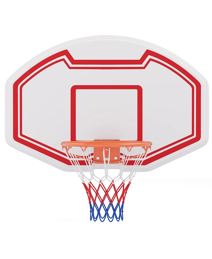 Large Wall Mounted Basketball Hoop with Shatter-proof Backboard